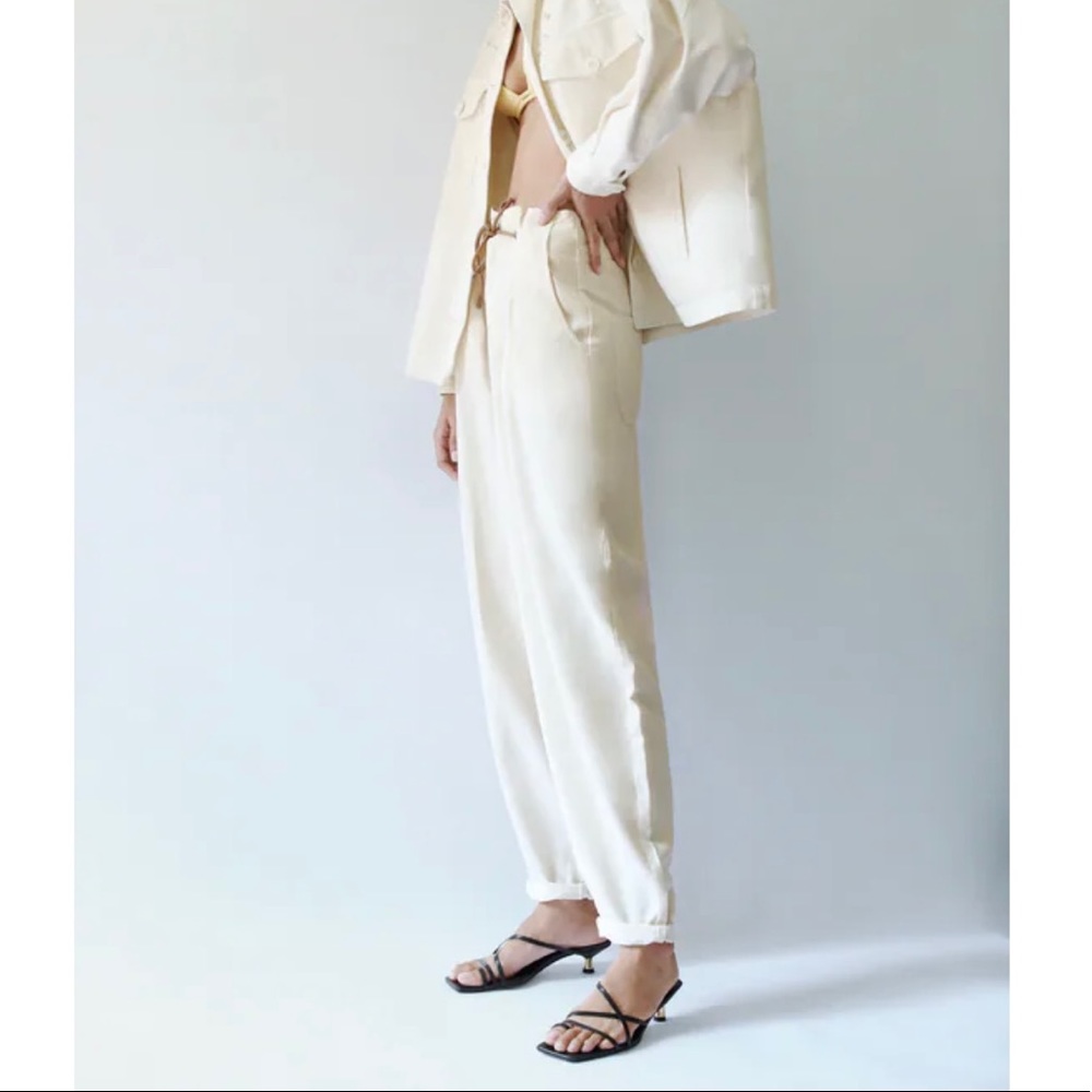ZARA slouchy drawstring pants